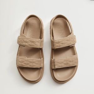 Mango Quilted strap sandals